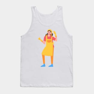 Hand Drawn "Wonder Woman" Tank Top